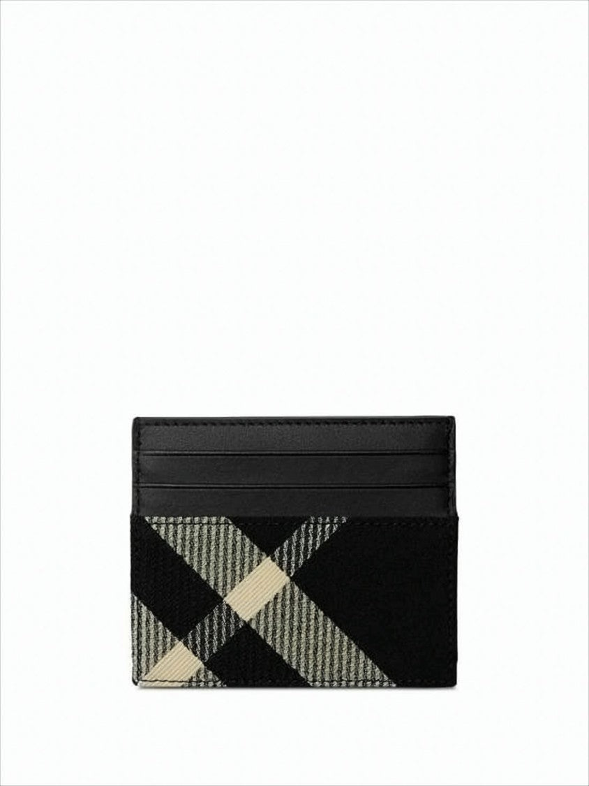 Burberry Textured Fabric Card Wallet