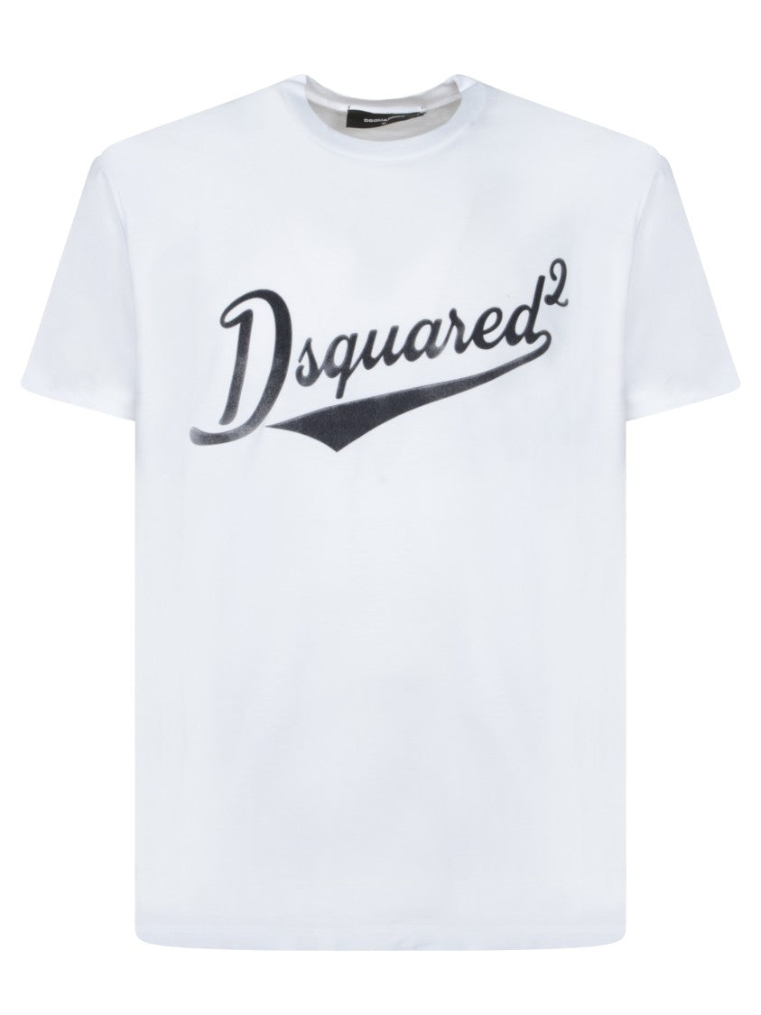 Dsquared2 White T-Shirt With Bold Logo