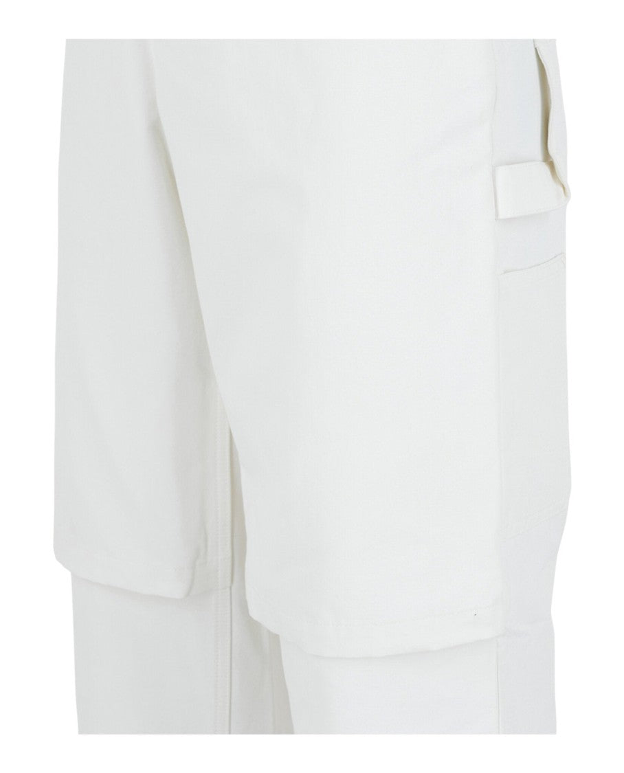 Off-White Double Layer Carpenter Pants With Utility Features