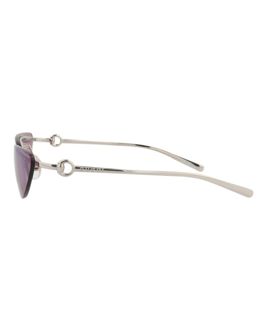 Gucci Cat Eye-Frame Metal Sunglasses With Adjustable Nosepads And Luxe Accents