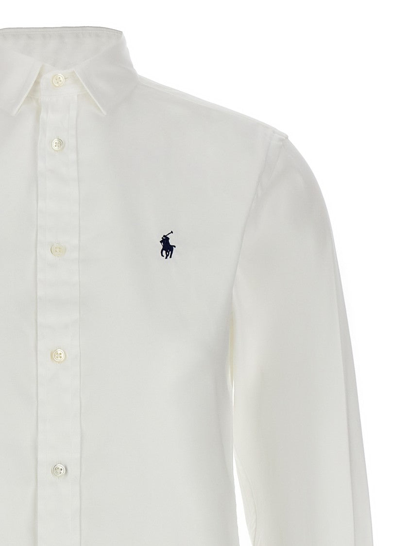 Polo Ralph Lauren Slim-Fit Cotton Poplin Shirt With Logo Embroidery
