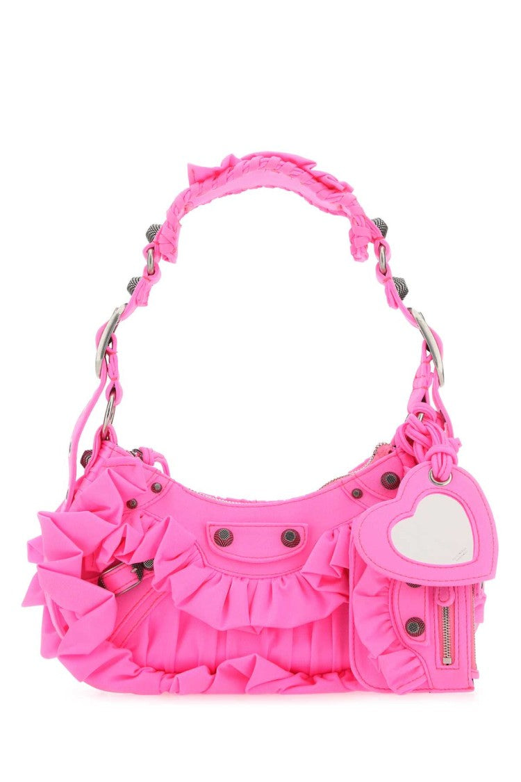 Balenciaga Fluo Pink Fabric Le Cagole Xs Shoulder Bag