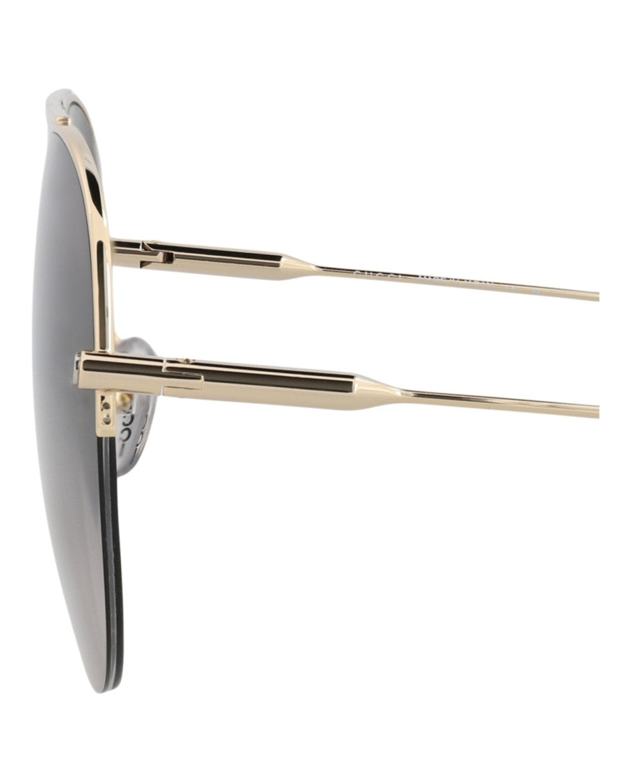 Gucci Aviator-Frame Metal Sunglasses