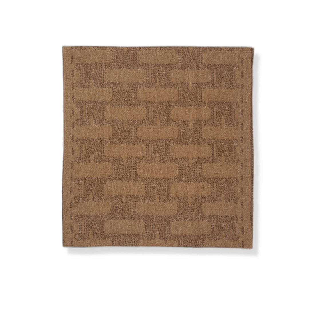 Max Mara Wsteddycamel Jacquard Fringe Stole