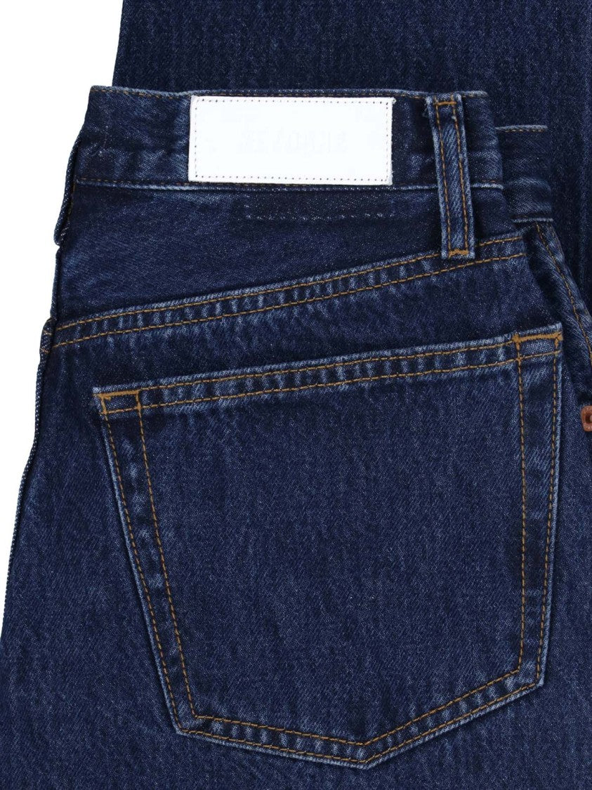 Re/Done Blue Denim Straight-Leg Jeans
