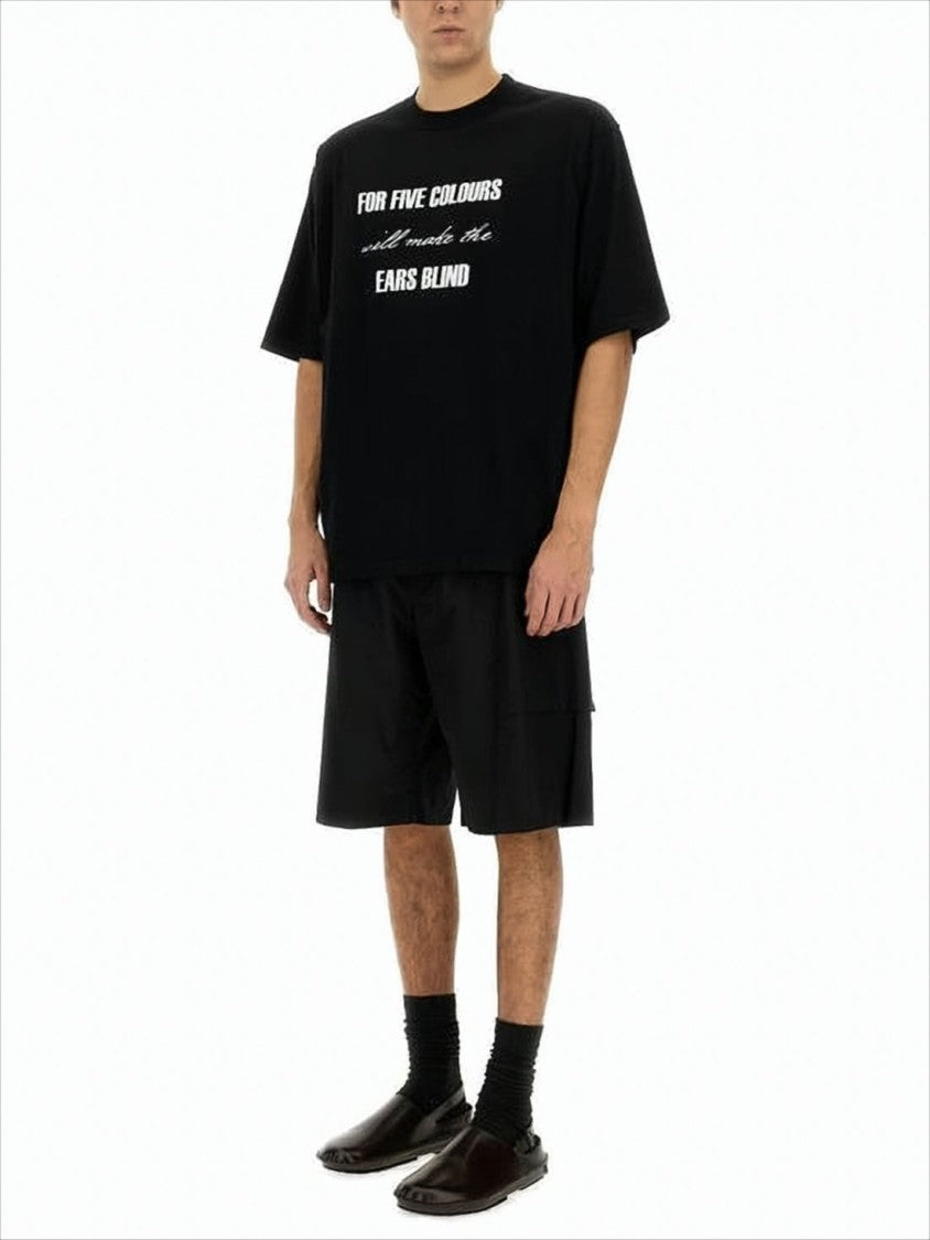 Undercover Graphic Print Black Short-Sleeve T-Shirt With Relaxed Fit