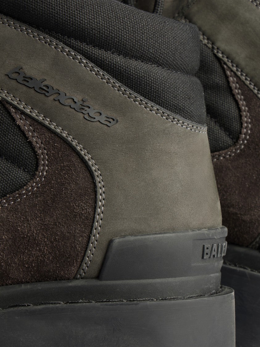 Balenciaga Black Low Combat High-Top Boots
