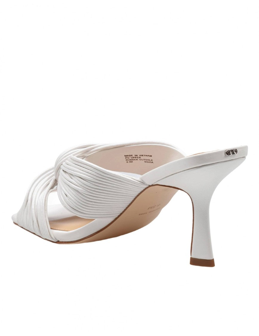 Michael Kors Alessia Mule In White Leather