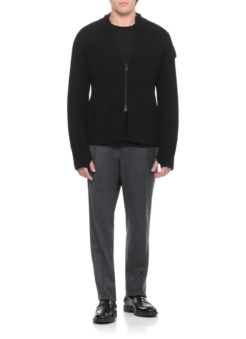 Tod's Black Front Mask Leather Loafers