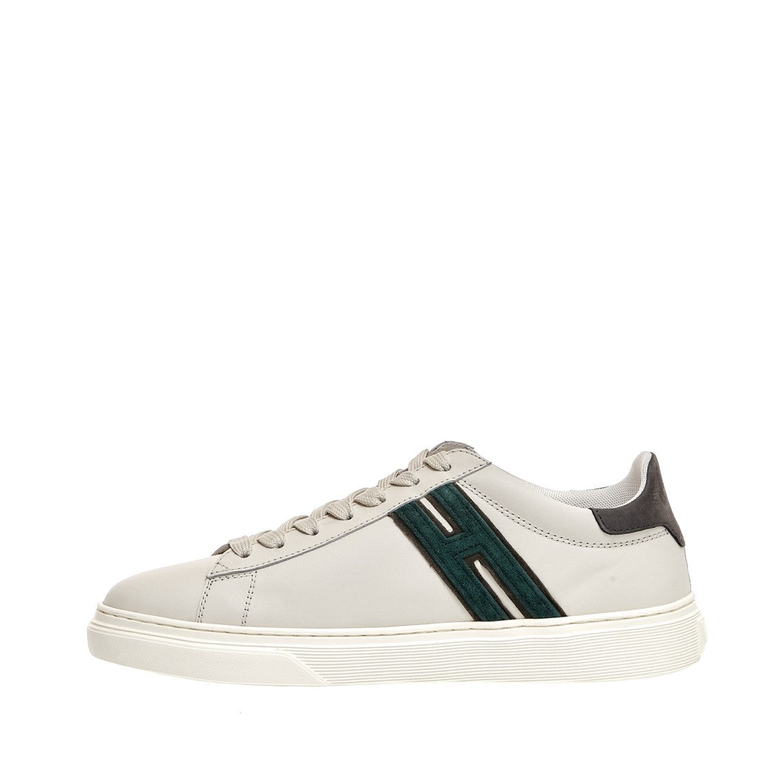 Hogan Cassette Sneakers In White H Green Leather