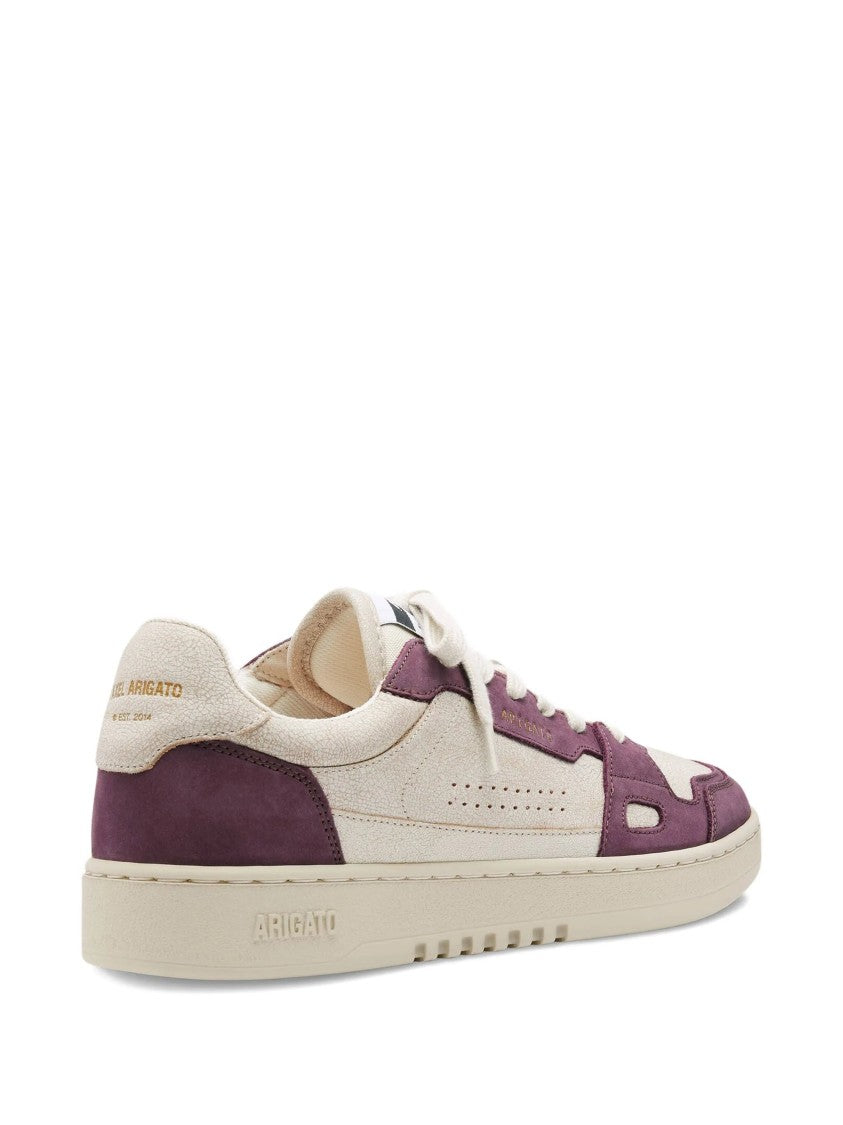 Axel Arigato Light Beige Sneakers With Burgundy Overlays