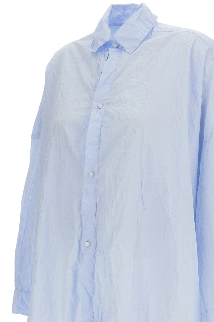 Daniela Gregis Vertical Striped Button-Up Shirt With Pointed Collar