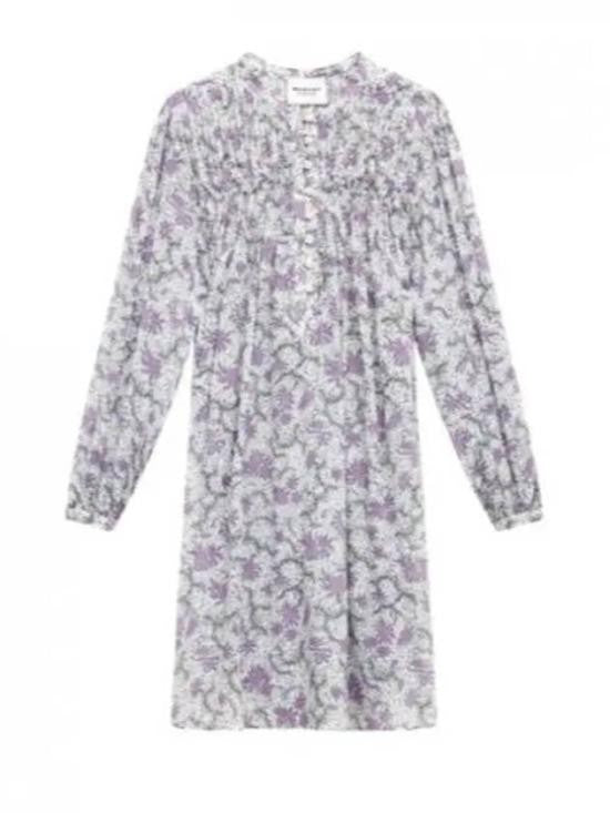 Isabel Marant Floral Midi Dress With Gathered Cuffs