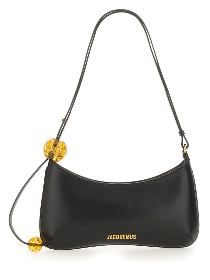 Jacquemus Smooth Leather Shoulder Bag With Unique Amber Accents