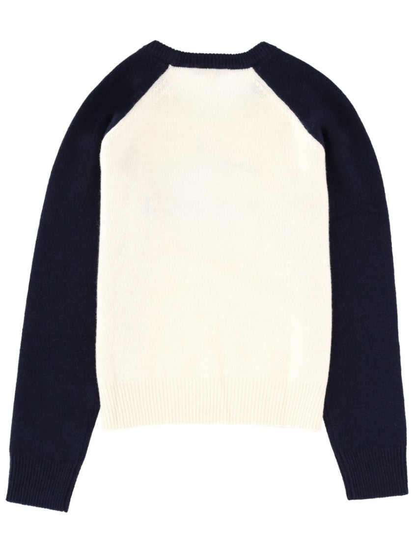 Sporty And Rich Grey Cashmere-Blend Raglan Sleeve Sweatshirt