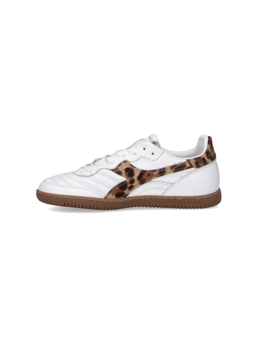 Dolce & Gabbana Leopard Print Detailed Sneakers With Smooth Leather Finish