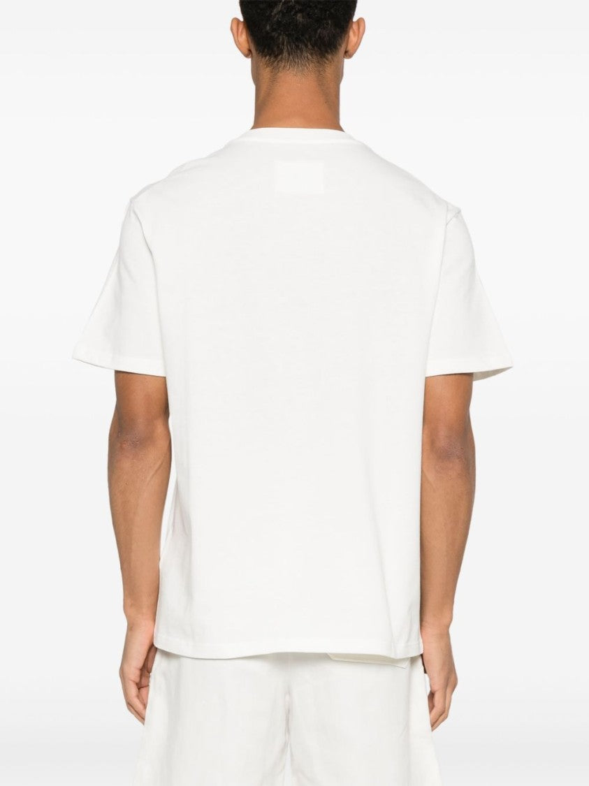 Jil Sander Porcelain Cotton Jersey Crewneck T-Shirt With Logo
