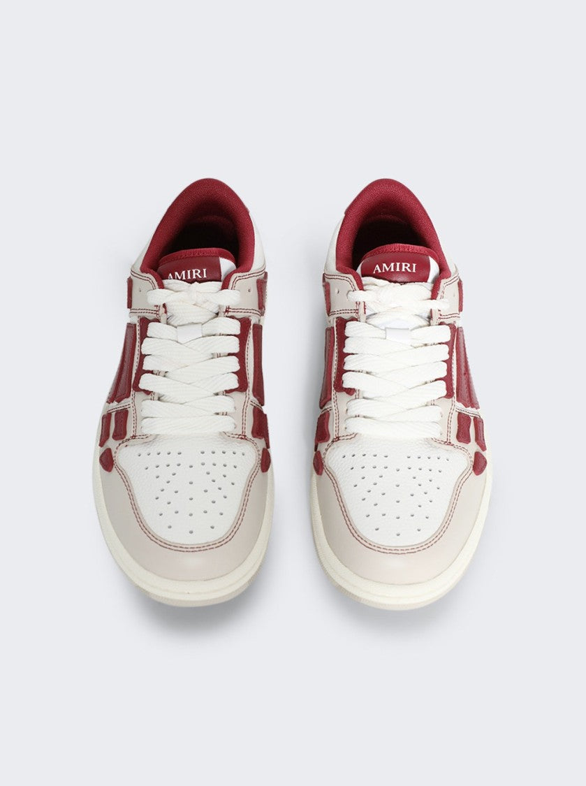 Amiri Varsity Skel Top Low Sneakers Deep Red