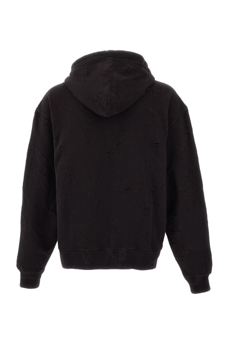 Our Legacy Washed Black Rascal Cropped Organic Cotton Hoodie
