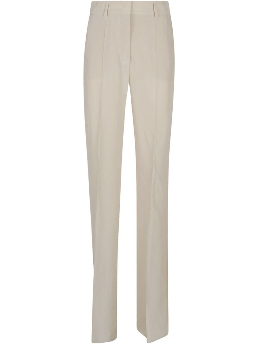 Sportmax Beige Tailored Trousers With Straight Leg Silhouette