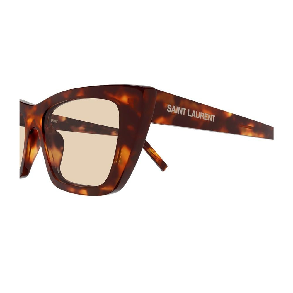 Saint Laurent Sl 276 Mica Linea Sl Logo Butterfly-Frame Sl 276 Mica Sunglasses In Dark Havana Acetate