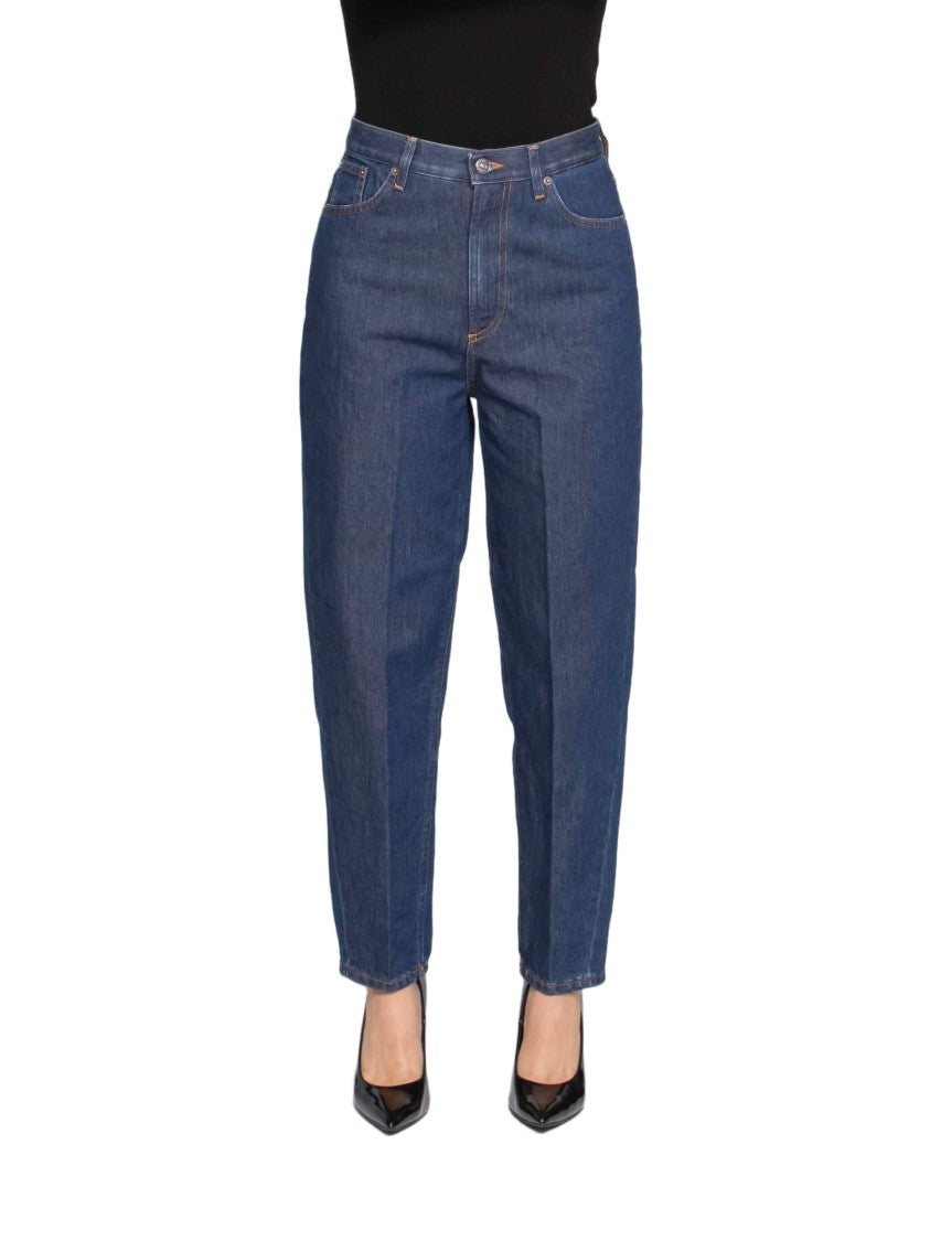 Dondup Straight-Leg Denim Jeans With Mid-Rise Waist And Subtle Stitching