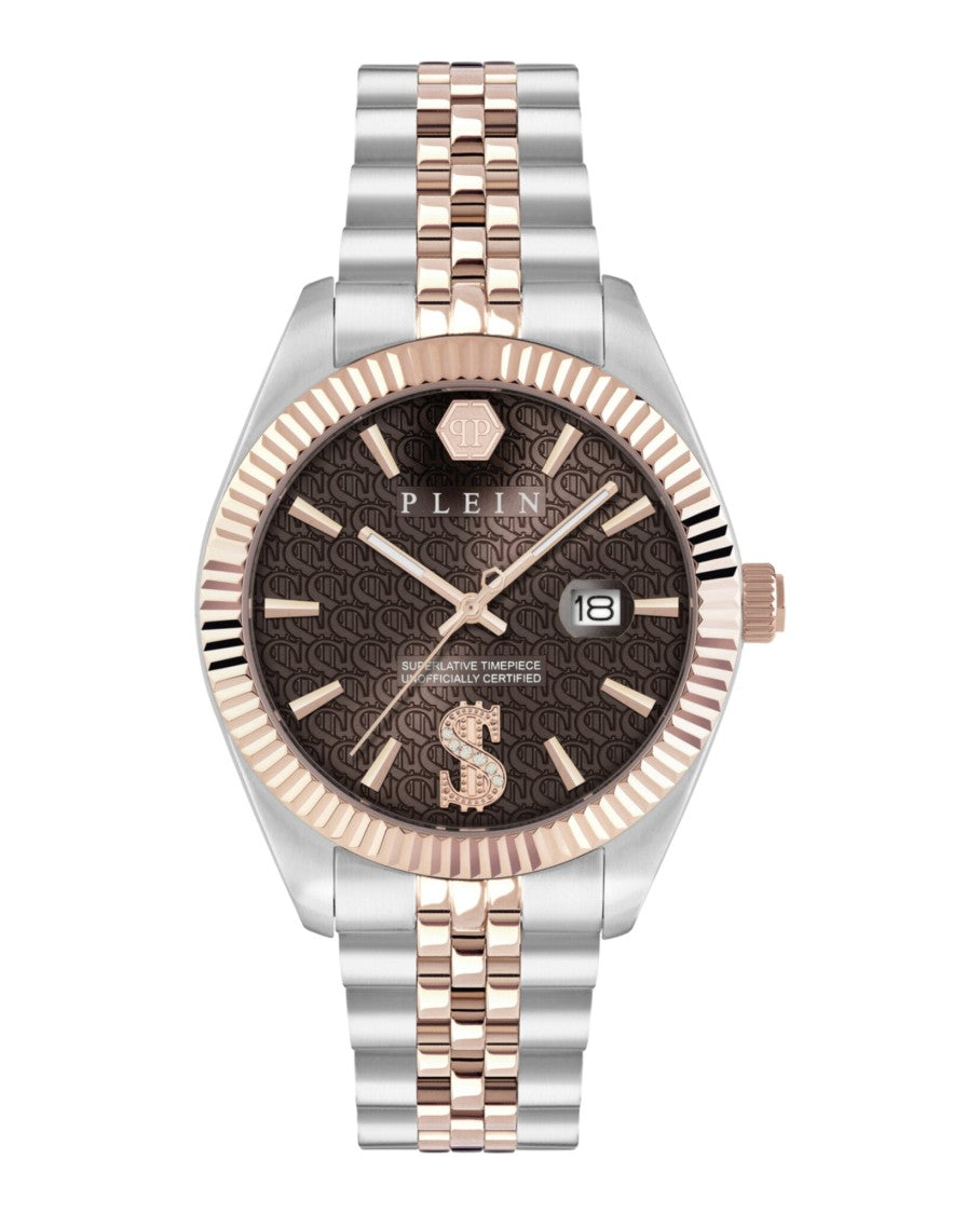 Philipp Plein Date Superlative Crystal Watch With Two-Tone Case