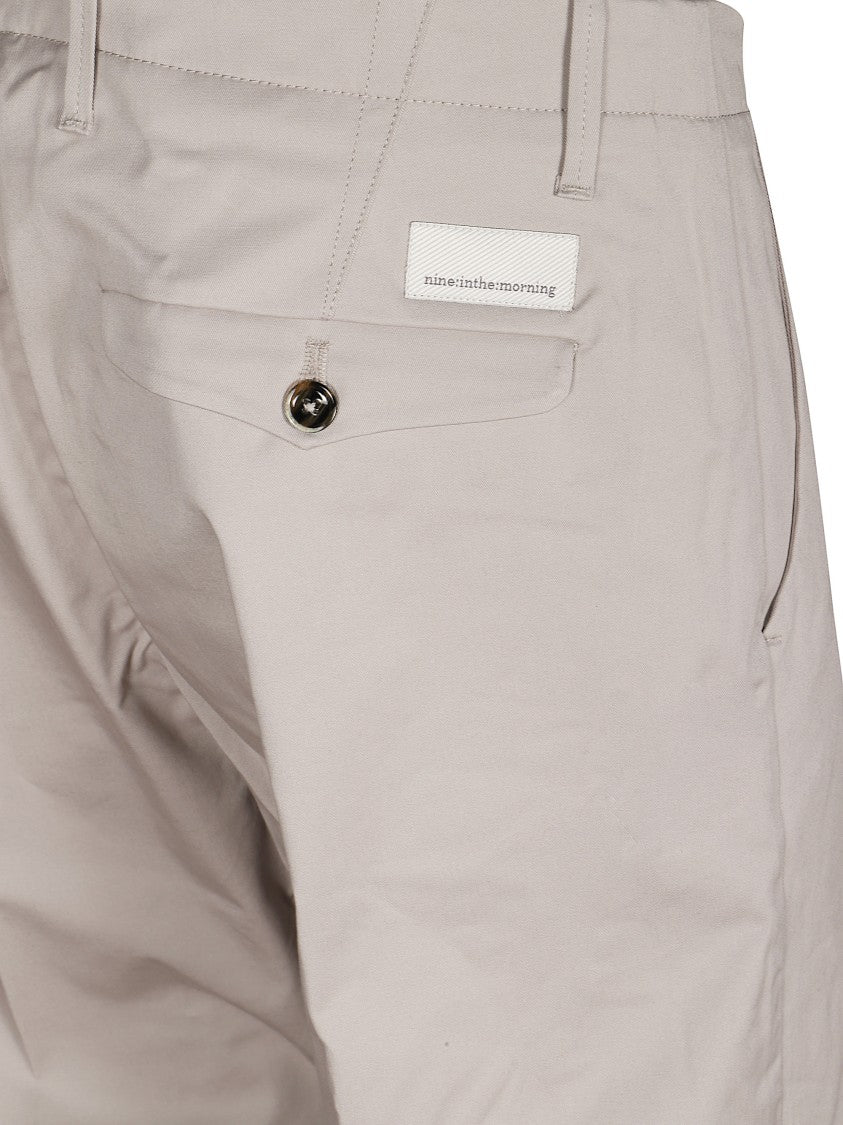 Nine In The Morning Beige Fold 2 Tailored Chino Pants