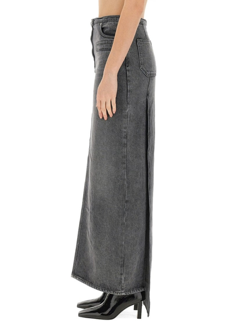 Courrèges Classic Long Denim Skirt