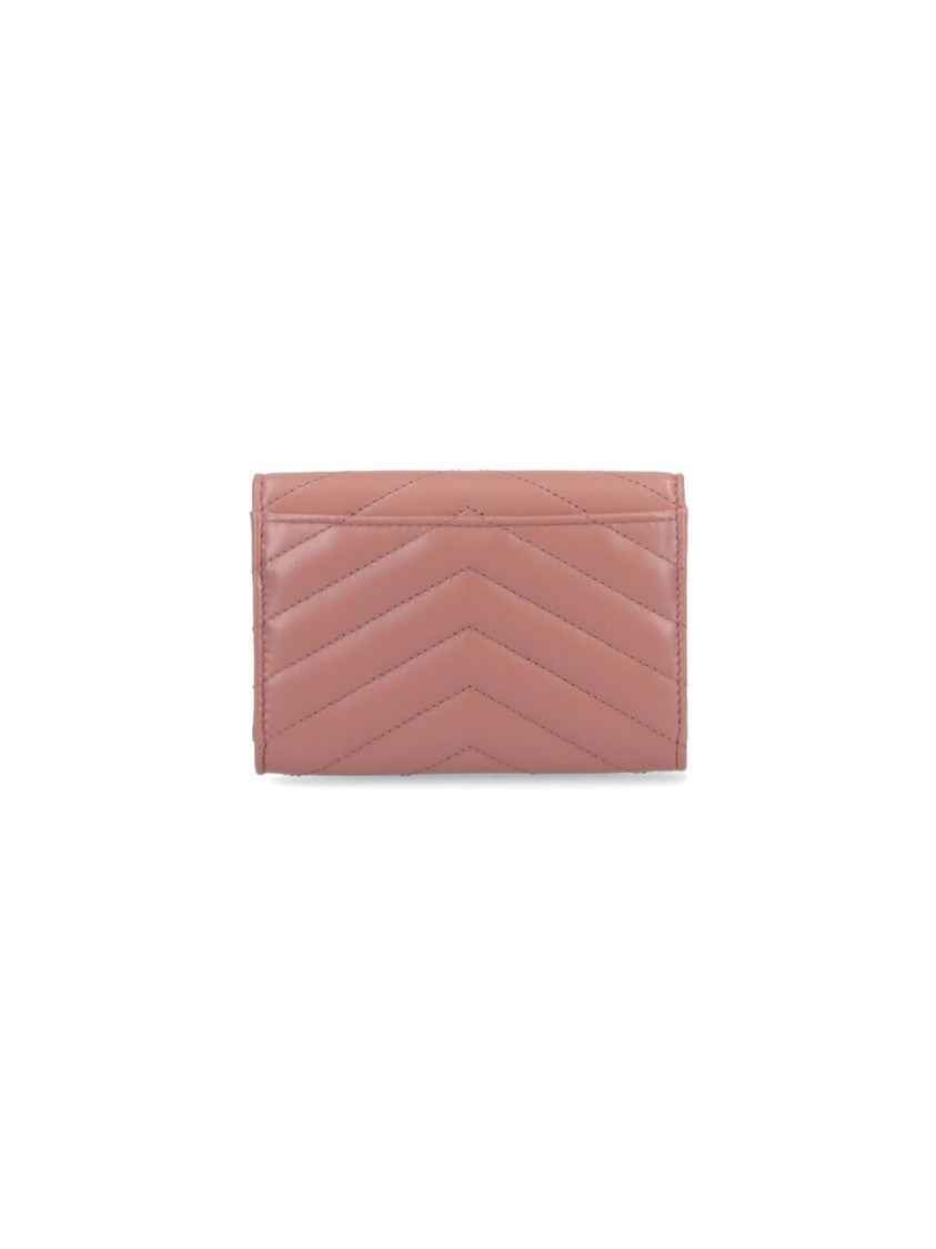 Saint Laurent "Cassandre" Wallet – Pink
