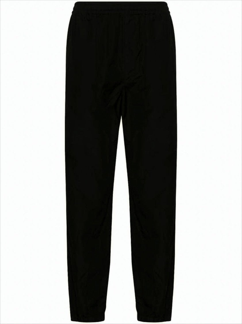 Auralee Relaxed Fit Black Wool Jogger Pants