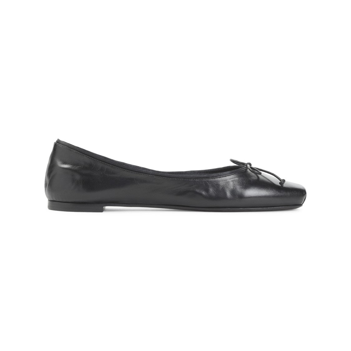 Khaite Black Ballerinas With Delicate Bow Detail