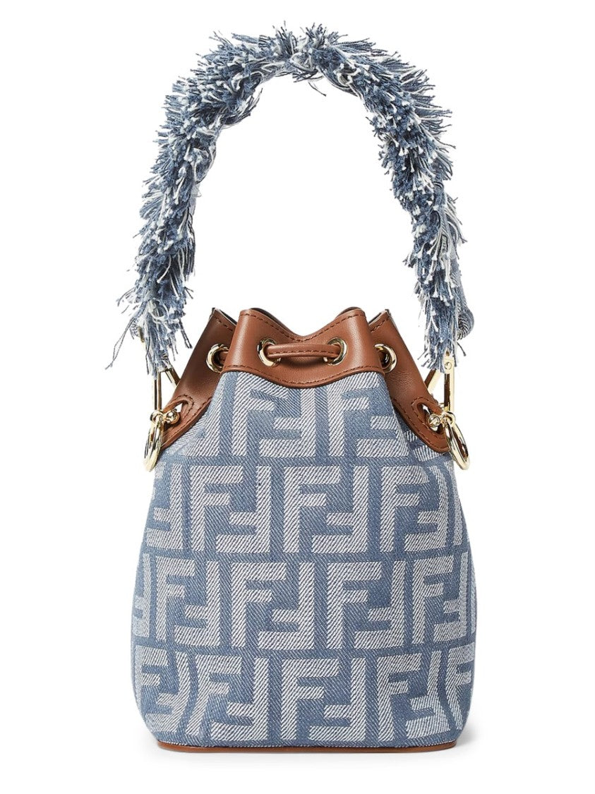 Fendi "Mon Tresor" Jacquard Ff Bag