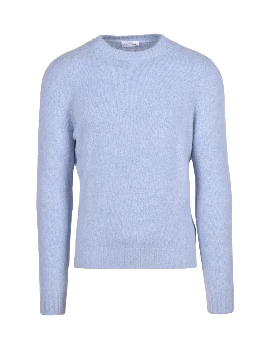 Scaglione Crew Neck Sweater In Luxurious Cashmere And Alpaca Blend