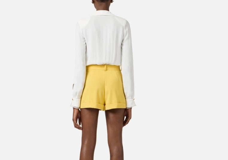 Elisabetta Franchi Viscose Georgette Long Sleeve Bodysuit