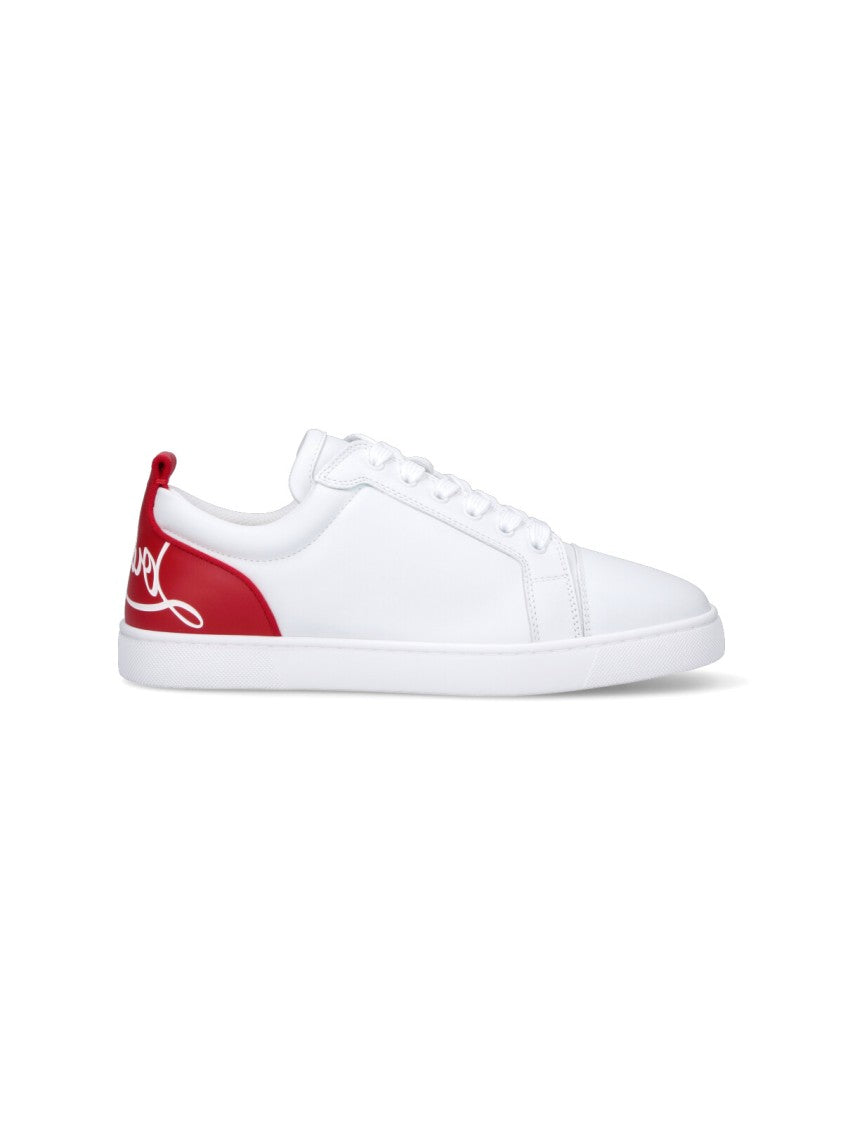 Christian Louboutin "Fun Louis Junior" Low-Top Sneakers – White