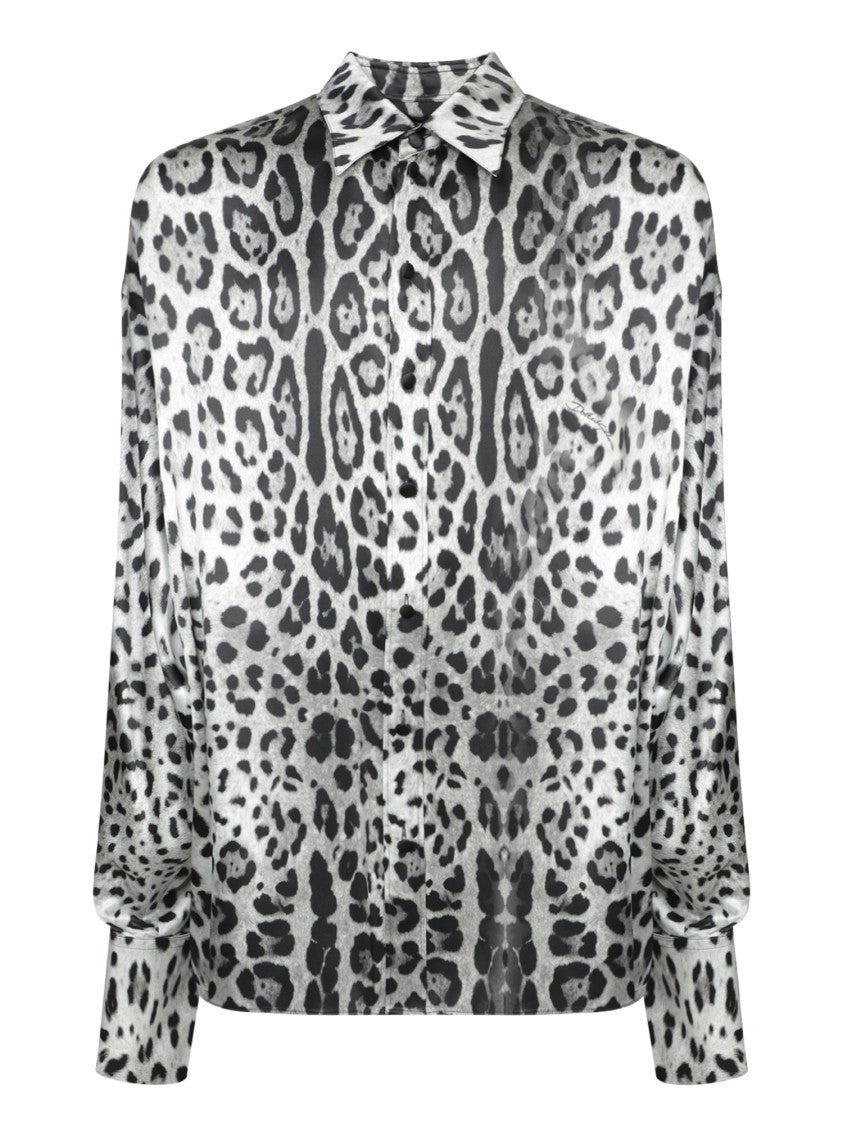 Dolce & Gabbana Silk Leopard Print Shirt