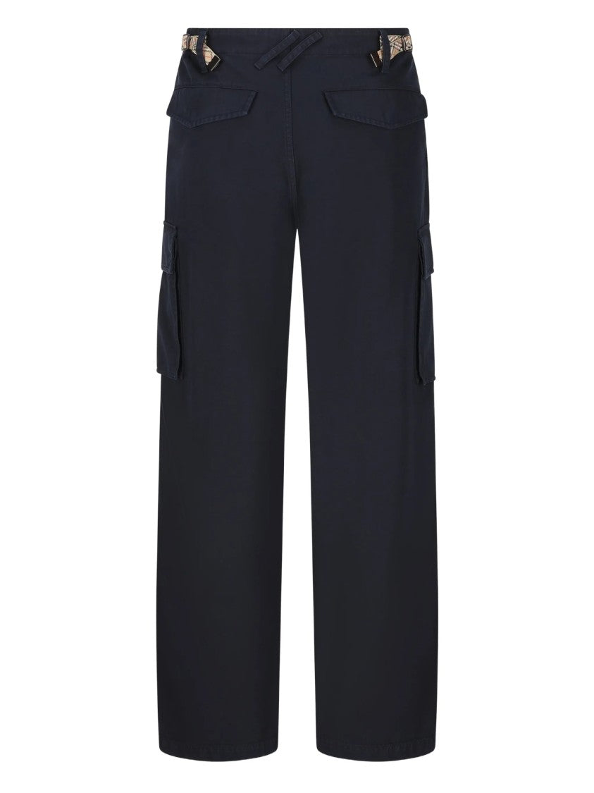 Burberry Wide-Leg Cargo Pants With Flap Pockets