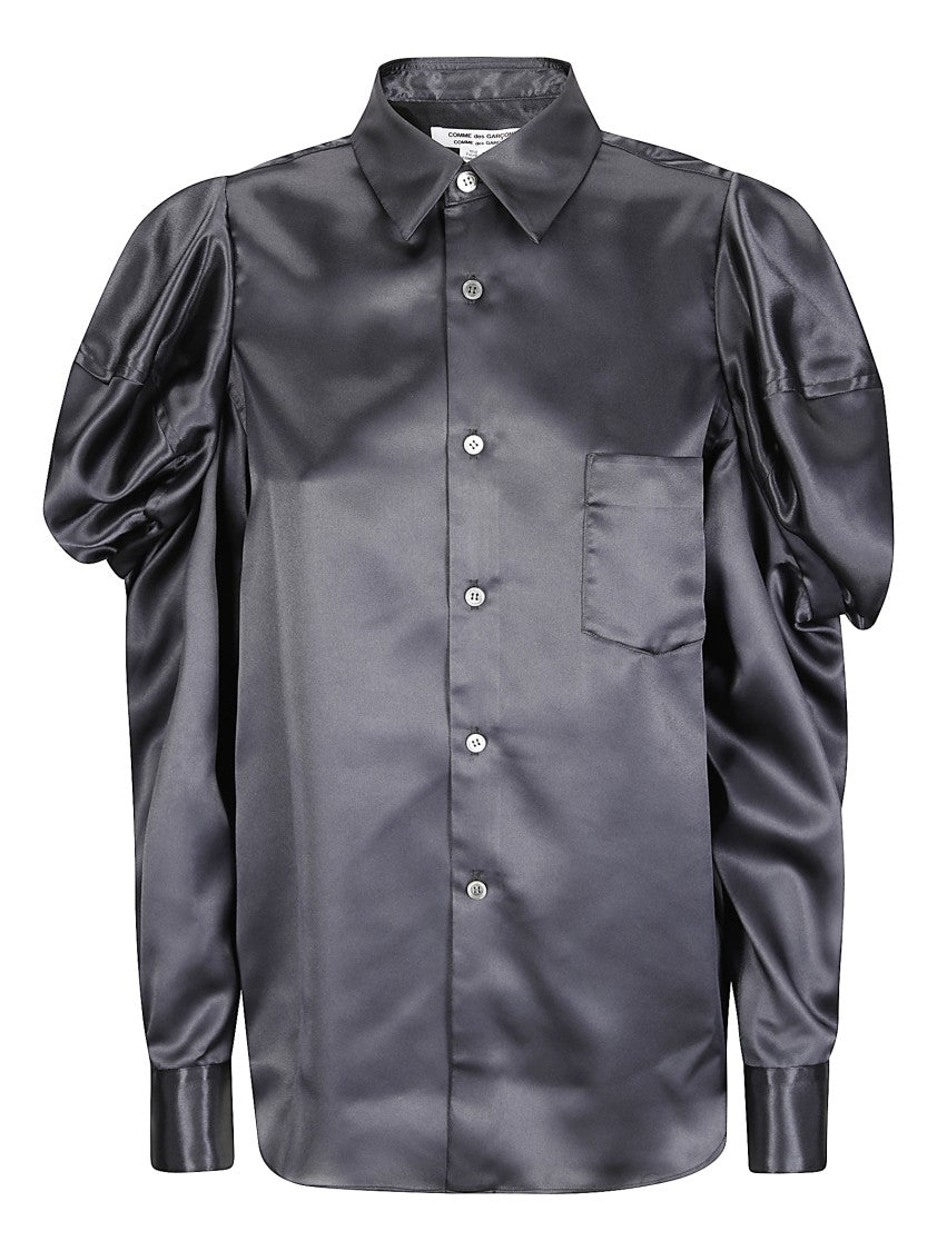Comme Des Garçons Lightweight Classic Cut Blouse With Smooth Texture