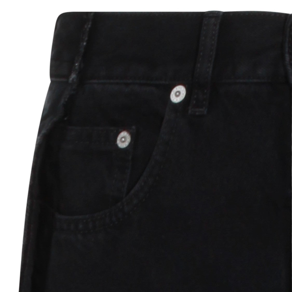 Mm6 By Maison Margiela Straight-Leg Black Jeans With Classic Five-Pocket Design