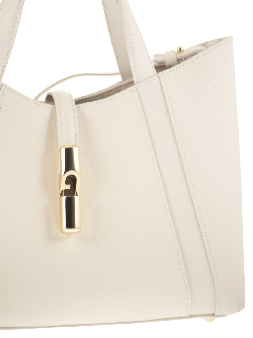 Furla Goccia Hammered Leather Tote Bag With Hardware
