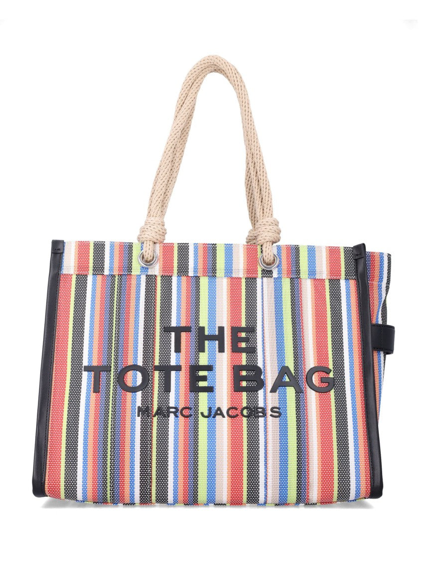 Marc Jacobs Striped Mesh Knotted Rope Shopper Tote