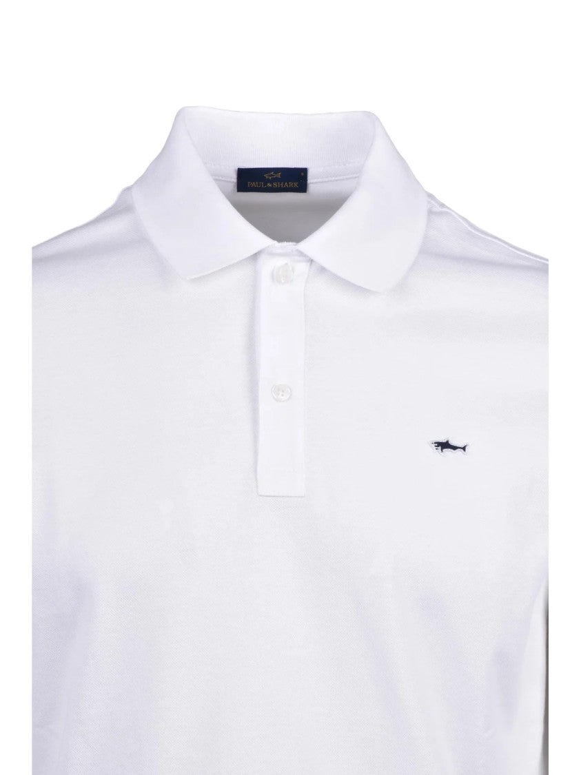 Paul & Shark White Cotton Regular Polo Shirt