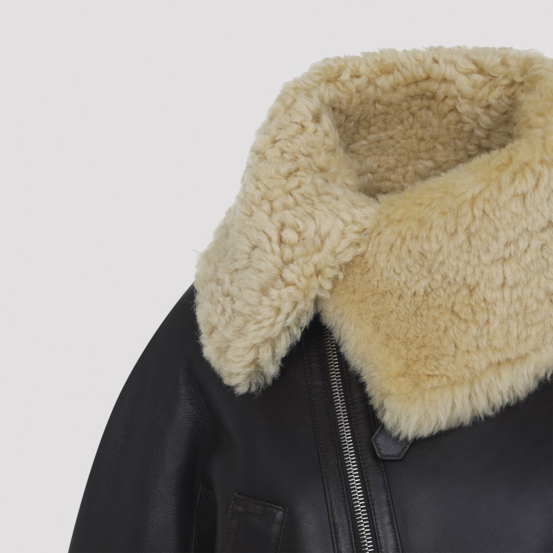 Jacquemus The Aviatore Dark Brown Lamb Leather Jacket