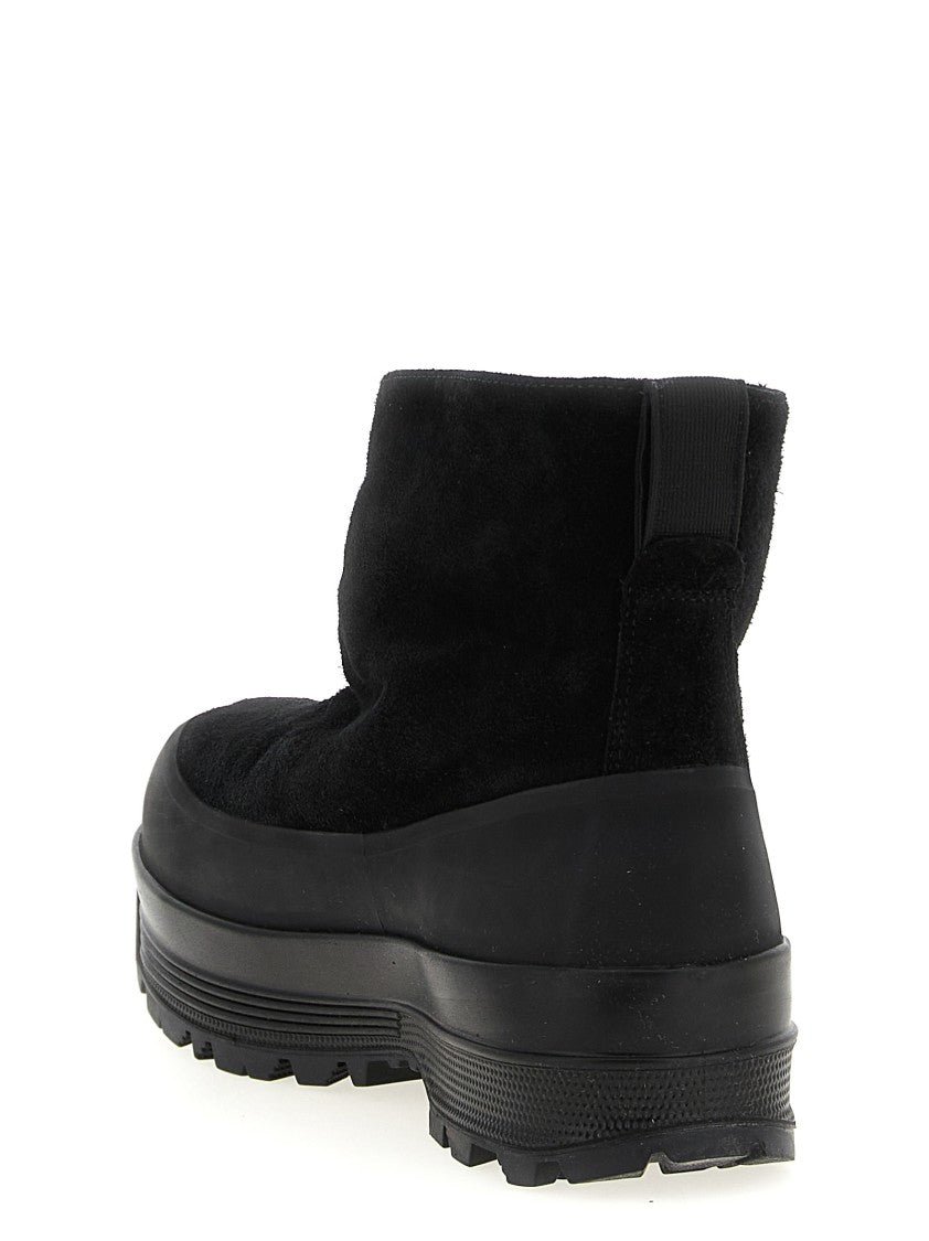 Stone Island Black Suede Ankle Boots