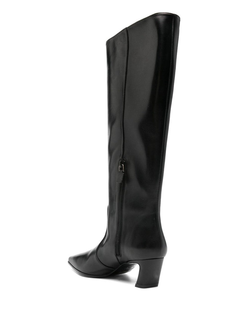 Stuart Weitzman Knee-High Ankle Boots With Pointed Toe