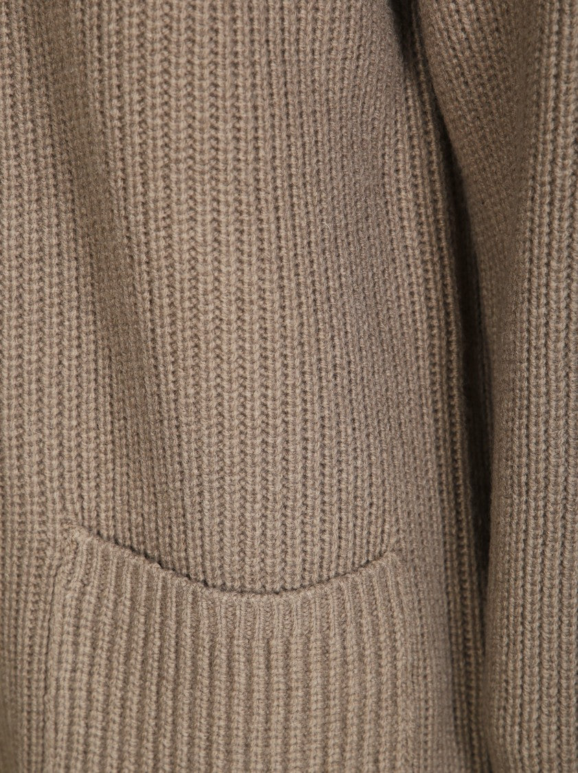 Daniele Fiesoli Textured Knit Cardigan With Shawl Collar And Button-Down Front