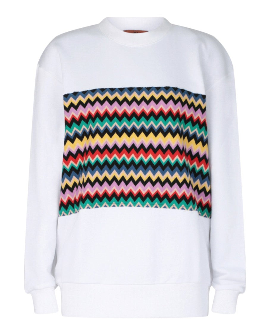 M Missoni Zigzag Graphic Cotton Sweatshirt