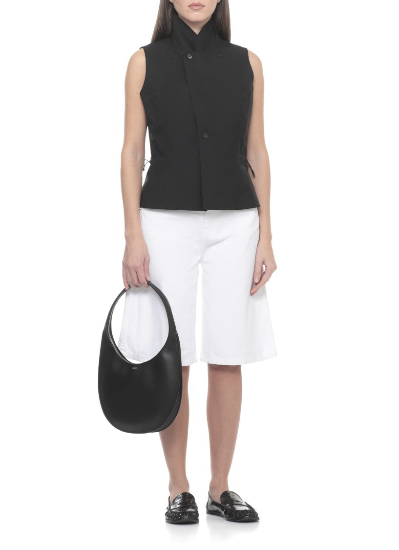 Coperni Black Drawstring Wool-Blend Vest