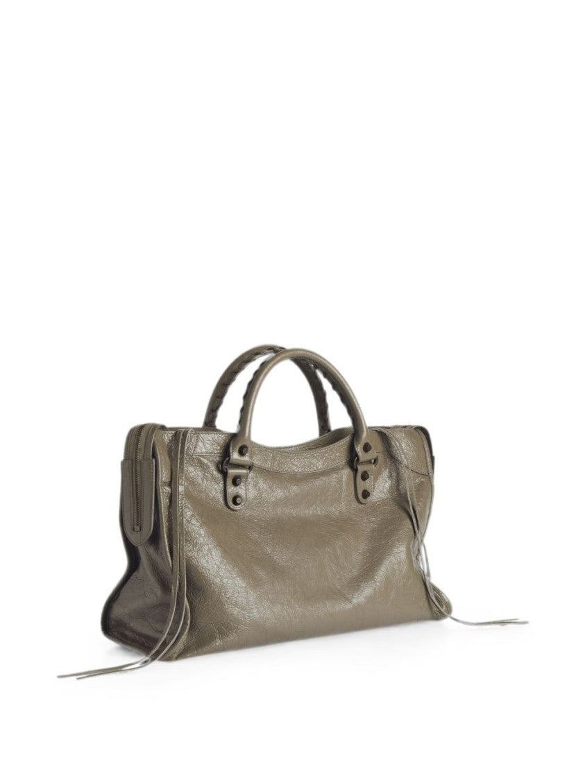 Balenciaga Textured Braided Leather Handbag